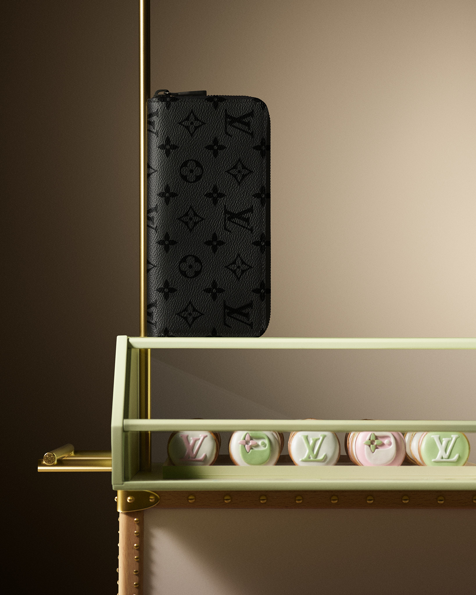 Luxury accessories and beauty still-life campaign photographed for Louis Vuitton Super Lucky Day 2. Image 6 of 11.