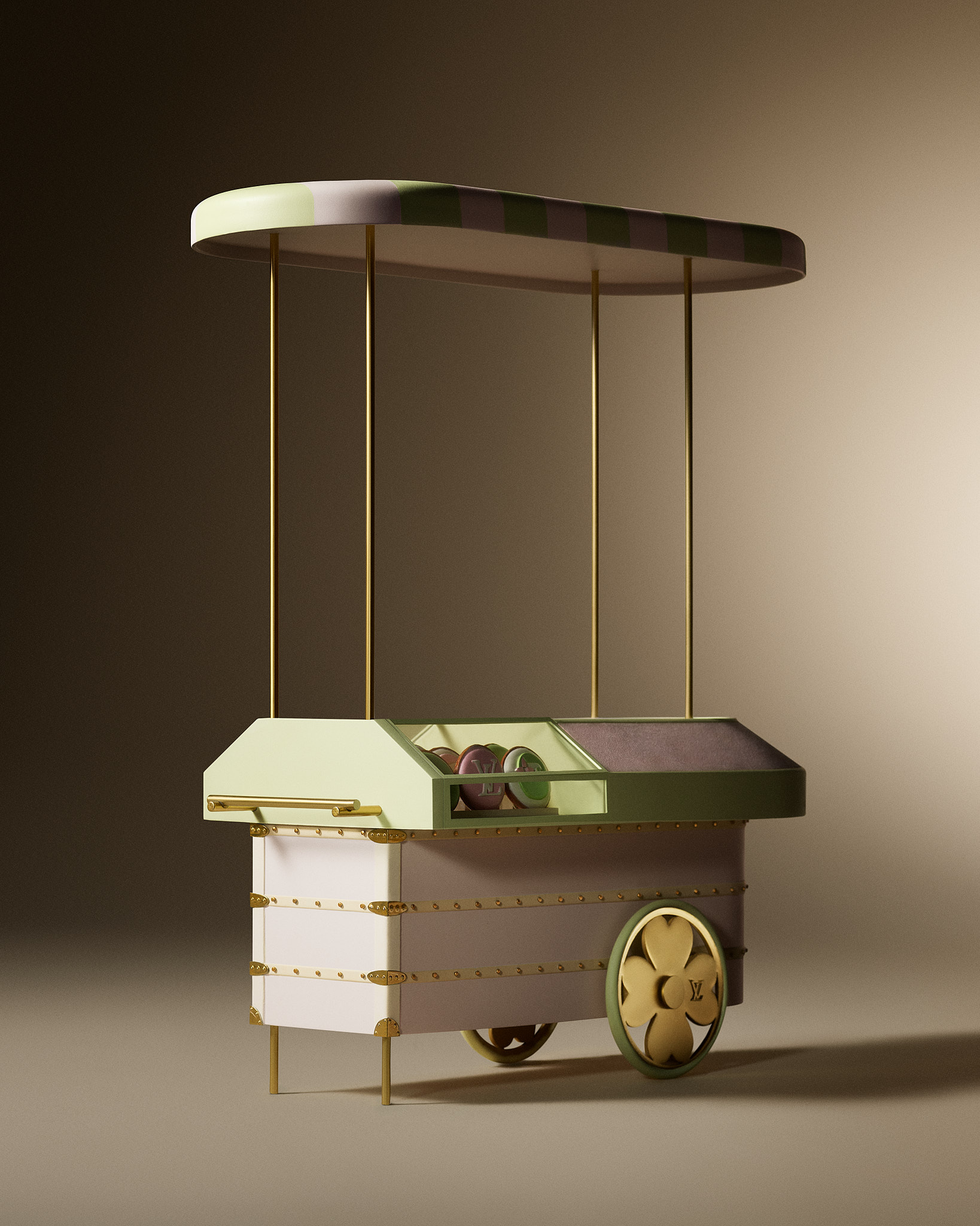 Luxury accessories and beauty still-life campaign photographed for Louis Vuitton Super Lucky Day 2. Image 9 of 11.
