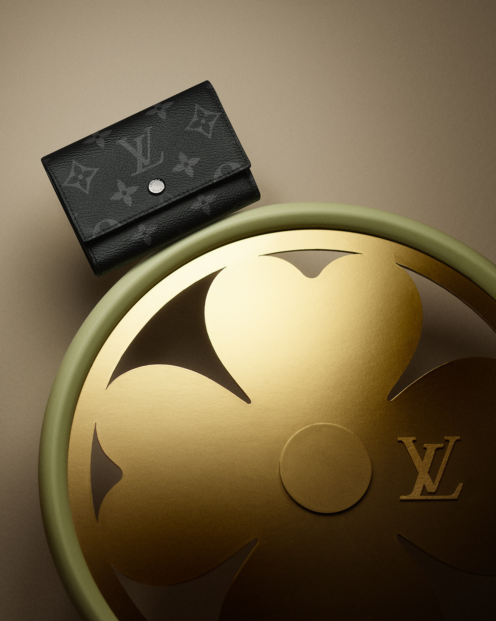 Luxury accessories and beauty still-life campaign photographed for Louis Vuitton Super Lucky Day 2. Image 11 of 11.